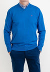 Andre Spiddal Long Sleeve V-Neck Sweater, Cobalt
