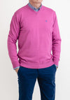 Andre Spiddal Long Sleeve V-Neck Sweater, Orchid