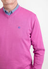 Andre Spiddal Long Sleeve V-Neck Sweater, Orchid