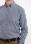 Andre Colm Geo Print Shirt, Navy
