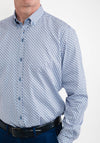 Andre Erne Long Sleeve Diamond Print Shirt, Blue