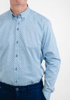 Andre Erne Long Sleeve Diamond Print Shirt, Green