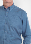 Andre Ian Diamond Print Shirt, Navy