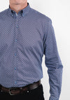 Andre Jake Geo Print Shirt, Blue