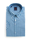 Andre Lagan Short Sleeve Check Shirt, Blue
