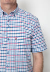 Andre Dunne Short Sleeve Check Shirt, Orchid