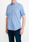 Andre Murphy Gingham Short Sleeve Shirt, Cobalt
