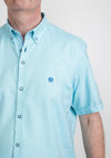 Andre Cox Short Sleeve Shirt, Aqua