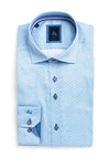 Andre Mateo Long Sleeve Pattern Shirt, Blue