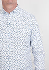Andre Derby Long Sleeve Floral Shirt, Navy