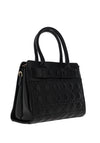 Zen Collection Quilted Diamond Satchel Bag, Black