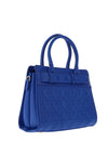 Zen Collection Quilted Diamond Satchel Bag, Blue