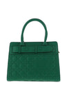 Zen Collection Quilted Diamond Satchel Bag, Green