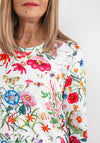 Anonymous Floral Print Fine Sweater, White Multi