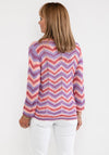 Anonymous Zig Zag Pattern Jumper, Purple & Pink