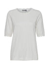 Fransa Knitted Blume Pullover Sweater, Antique White