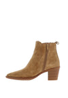 Alpe Suede Block Heel Chelsea Boots, Tan
