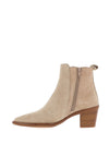 Alpe Suede Block Heel Chelsea Boots, Neutral