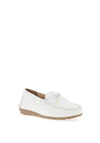 Ara Leather Stitching Detail Loafers, White