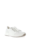 Ara Osaka 2.0 Leather Printed Side Zip Trainers, White