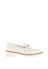 Ara Pebbled Leather Chain Loafers, Cream