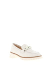 Ara Pebbled Leather Chain Loafers, Cream