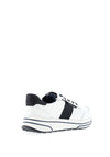 Ara Leather Navy Trim Trainers, White