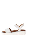 Ara Leather Velcro Strap Sandals, White