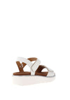 Ara Leather Velcro Strap Sandals, White