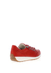 Ara Leather Side Zip Trainers, Red