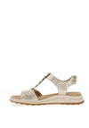 Ara Osaka Leather Sandals, Gold