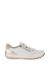 Ara High Soft Leather Side Zip Trainers, White