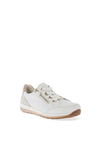 Ara High Soft Leather Side Zip Trainers, White