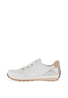 Ara High Soft Leather Side Zip Trainers, White