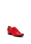 Bioeco by Arka Block Heel Brogue Shoes, Red