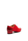 Bioeco by Arka Block Heel Brogue Shoes, Red