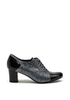 Bioeco by Arka High Block Heel Brogue Shoes, Black