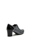Bioeco by Arka High Block Heel Brogue Shoes, Black