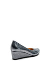 Bioeco by Arka Metallic Glitter Wedged Shoe, Grey Metallic
