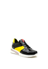 Bioeco by Arka Patent Colour Block Trainer, Black Yellow