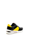 Bioeco by Arka Patent Colour Block Trainer, Black Yellow