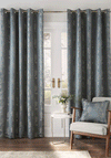 Ashley Wilde Wilstone Fully Lined Blackout Eyelet Curtains, Midnight