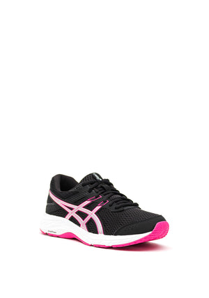 Asics Womens Gel Contend 6 Trainers, Black and Pink