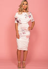 Atom Label Verona Floral Ruched Dress, Pink & White