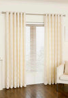 Aura Camara Luxury Eyelet Curtains, Oyster