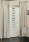 Aura Linum 90 x 90 Fully Lined Curtains, Ivory