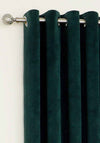 Aura Luxury Eyelet Curtains, Emerald Green
