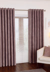 Aura Velour Eyelet Curtains, Purple