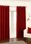 Aura Sanoma 90 x 90 Luxury Eyelet Curtains, Claret