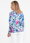 Avalon Tropical Print Jacket & Top Twinset, Navy Multi